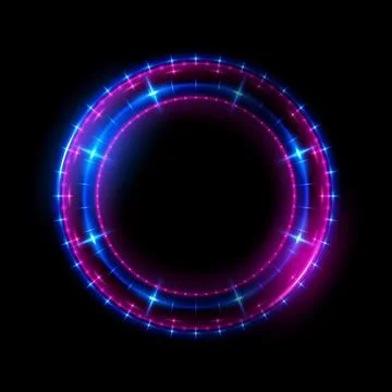 Abstract multicolor circle line of light, Vector Illustration Stock Illustration