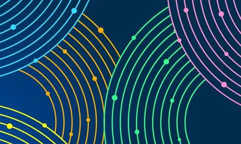 Abstract multicolor circles background. Stock Illustration