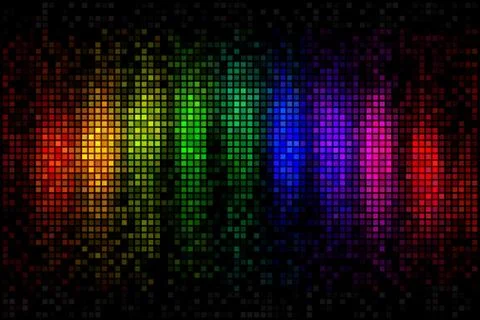 Abstract multicolor disco lights mosaic background Stock Illustration