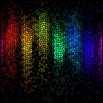 Abstract multicolor disco lights mosaic background Stock Illustration