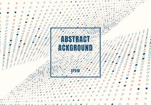 Abstract multicolor dots pattern halftone style perspective on white backgrou 스톡 일러스트