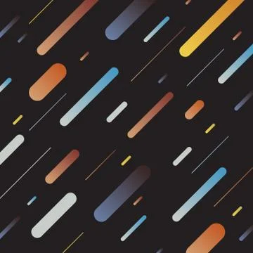 Abstract multicolor dynamic geometric pattern diagonal lines on dark backgrou Stock Illustration