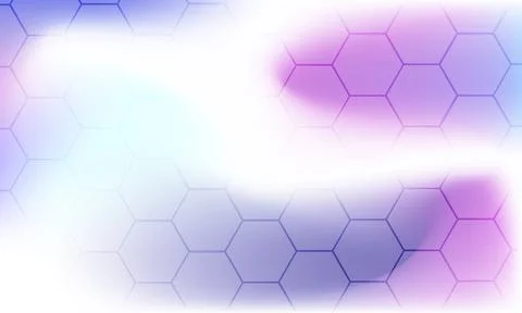 Abstract multicolor flowing gradient background with hexagonal texture. Stock Illustration