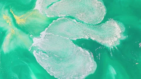 Abstract multicolor fluid diffusion with organic ink swirls and liquid textures Stock Footage 331667066