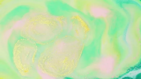 Abstract multicolor fluid diffusion with organic ink swirls and liquid textures Stock Footage 331667175