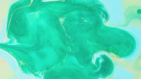 Abstract multicolor fluid diffusion with organic ink swirls and liquid textures Видео 331667555