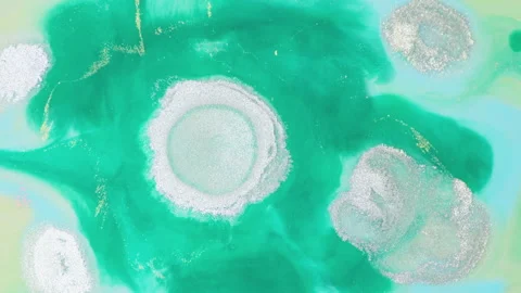 Abstract multicolor fluid diffusion with organic ink swirls and liquid textures Stock Footage 331667934