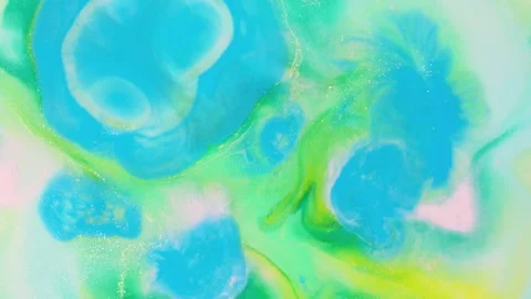 Abstract multicolor fluid diffusion with organic ink swirls and liquid textures 스톡 동영상 331668420