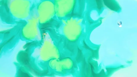 Abstract multicolor fluid diffusion with organic ink swirls and liquid textures Stock Footage 331674021