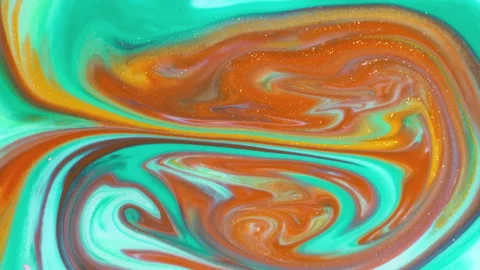 Abstract multicolor fluid diffusion with organic ink swirls and liquid textures Stock Footage 331676640