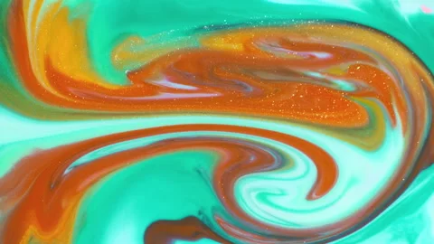 Abstract multicolor fluid diffusion with organic ink swirls and liquid textures 스톡 동영상 331676691
