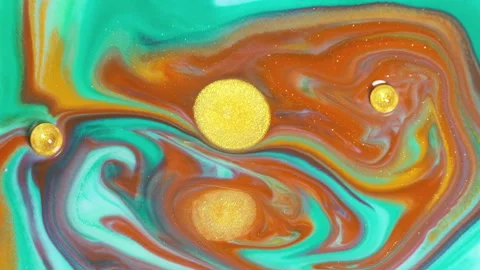 Abstract multicolor fluid diffusion with organic ink swirls and liquid textures Stock Footage 331677008