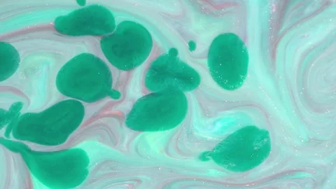 Abstract multicolor fluid diffusion with organic ink swirls and liquid textures Stockbeeldmateriaal 331677215