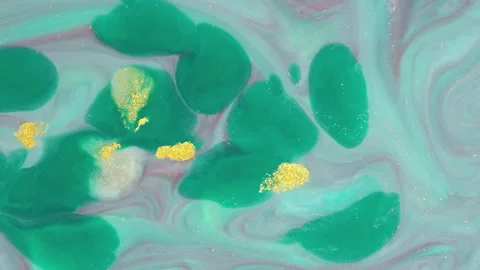 Abstract multicolor fluid diffusion with organic ink swirls and liquid textures Stock Footage 331678192