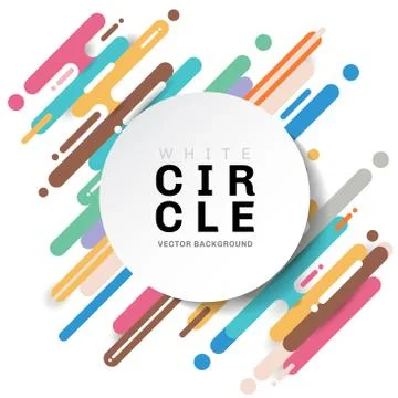 Abstract multicolor geometric pattern rounded shapes diagonal lines transitio Stock Illustration