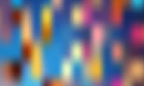 Abstract Multicolor Gradient Background with Vibrant Blurred Light Spots an.. Stock Illustration