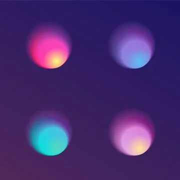 Abstract multicolor gradient shapes. Blurred vibrant elements Stock Illustration