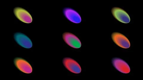 Abstract multicolor gradient shapes. Blurred vibrant elements Stock Illustration