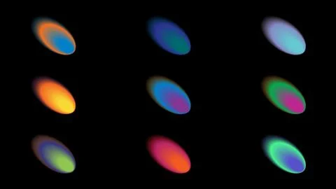 Abstract multicolor gradient shapes. Blurred vibrant elements Stock Illustration