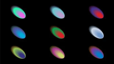 Abstract multicolor gradient shapes. Blurred vibrant elements Stock Illustration