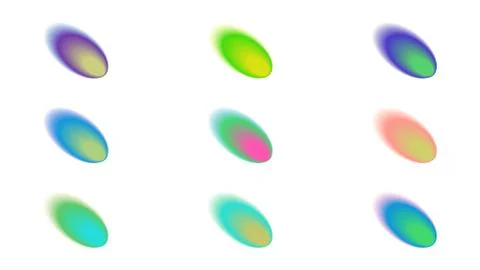 Abstract multicolor gradient shapes. Blurred vibrant elements Stock Illustration