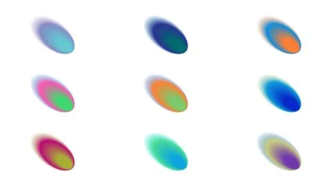 Abstract multicolor gradient shapes. Blurred vibrant elements Stock Illustration