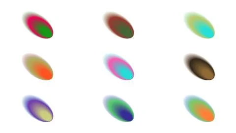 Abstract multicolor gradient shapes. Blurred vibrant elements Stock Illustration