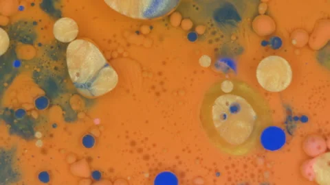 Abstract multicolor ink bubbles in liquid Stock Footage 206038659