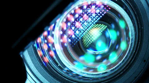 Abstract multicolor LED spots Stock Footage 24948589