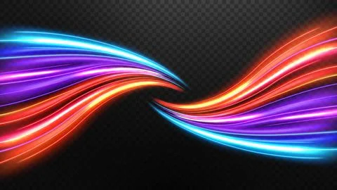 Abstract Multicolor Light Motion Effect, Vector Illustration Stock Illustration