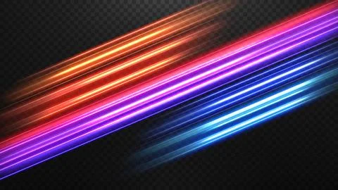 Abstract Multicolor Line of Light on A Transparent Background, Isolated and.. Stock Illustration