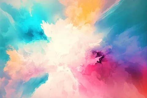 Abstract multicolor liquid effect style background Stock Illustration