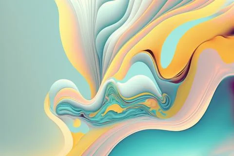 Abstract multicolor liquid effect style background Stock Illustration