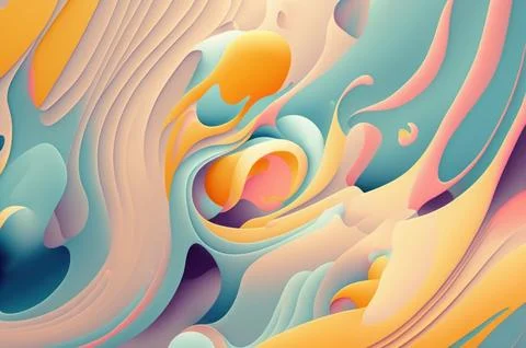 Abstract multicolor liquid effect style background Foto stock