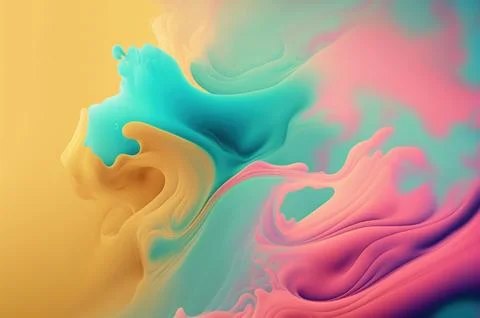 Abstract multicolor liquid effect style background Stock Photos