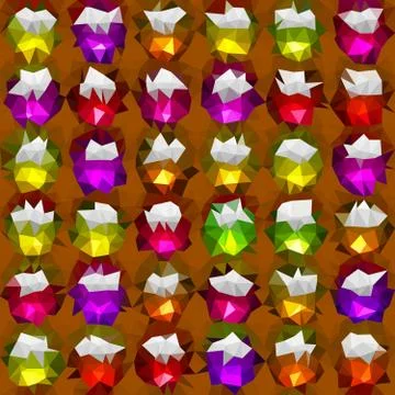 Abstract multicolor low poly vector background - decorative pattern Stock Illustration