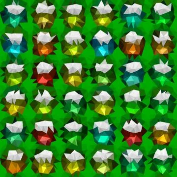 Abstract multicolor low poly vector background - decorative pattern Stock Illustration