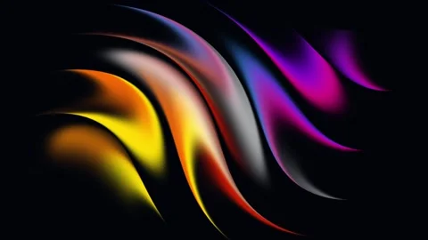 Abstract Multicolor Neon Flow Waves Background Loop 4K Stock-Footage 344107998
