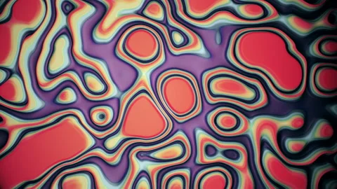 Abstract multicolor oil liquid wavy shining surface. Digital graphic design Stock Footage 157356720