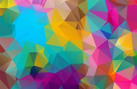 Abstract multicolor polygonal Background Stock Illustration