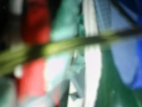 Abstract multicolor shiny wallpaper with different elements and blurry effect Foto stock