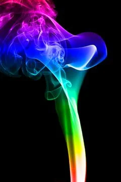 Abstract multicolor smoke Stock Photos
