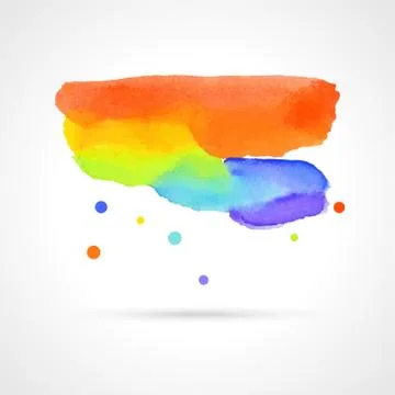 Abstract multicolor watercolor cloud Stock Illustration