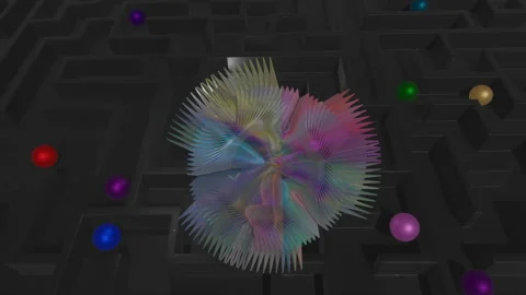 Abstract multicolored 3D object,4K Stock Footage 165361224