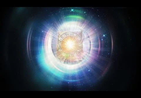 Abstract Multicolored 3d Rendering Illustration Of A Glowing Higher Dimension Stock Illustration