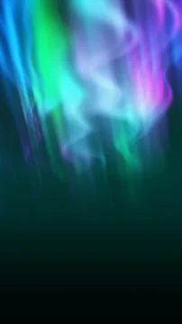 Abstract multicolored aurora waves blending purple, green, and blue tones in  Stock Illustration
