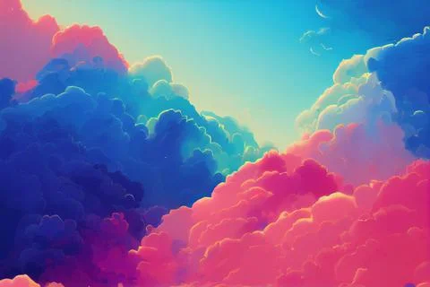 Abstract multicolored background with a cloudy pattern. Stock Illustration