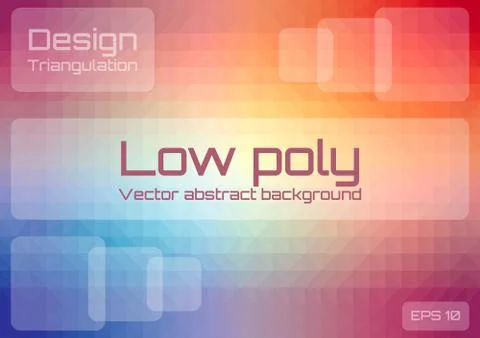 Abstract multicolored background. Geometric triangulation in colorful. Textured Stock Illustration