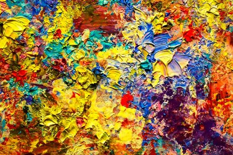 Abstract multicolored background made with acrylic paints. Colored volumetric Stock Photos