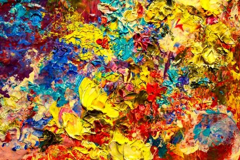 Abstract multicolored background made with acrylic paints. Colored volumetric Stock Photos